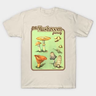 Mushroom Family - Vintage Retro Shroom Aesthetic T-Shirt